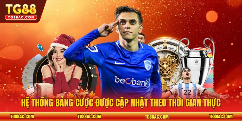 Hệ thống bảng cược được cập nhật theo thời gian thực