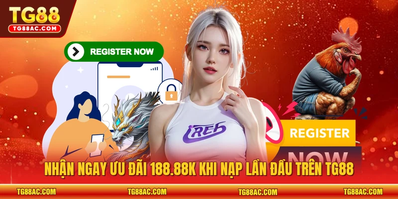 Nhận ngay ưu đãi 188.88K khi nạp lần đầu trên TG88