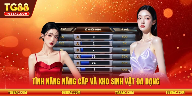 Tính năng nâng cấp và kho sinh vật đa dạng